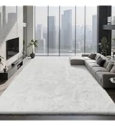 Shag Area Rugs for Bedroom Living Room,4X6 Ultra Soft White Fluffy Area Rugs for Dorm, Indoor Car...