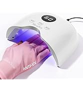 MelodySusie Compact LED UV Nail Lamp with UV Gloves, P-PLUS30A Nail Dryer with Smart Sensor Cures...