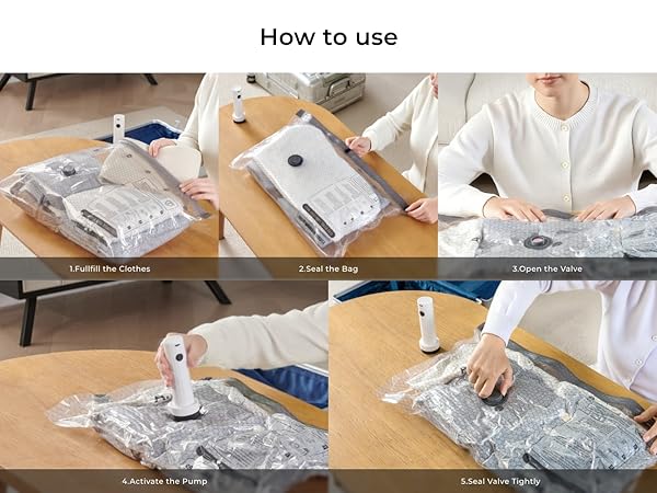 vacuum bag and pump