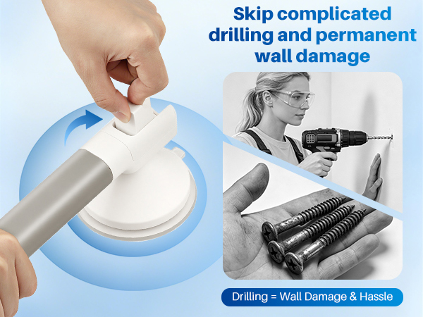 shower grab bars suction