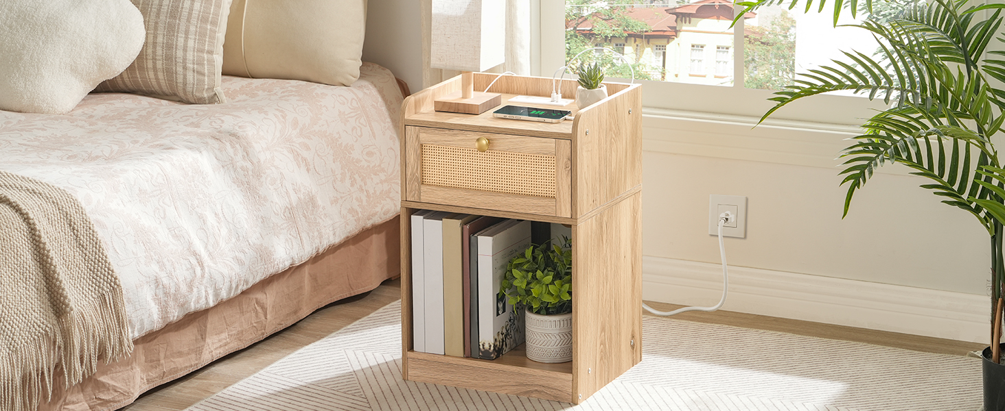 Rattan Nightstand