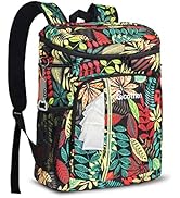 Scothen Cooler Backpack with 12 Ice Packs - Keeps 54 Cans Cold for Up to 24 Hours - Waterproof &amp; ...