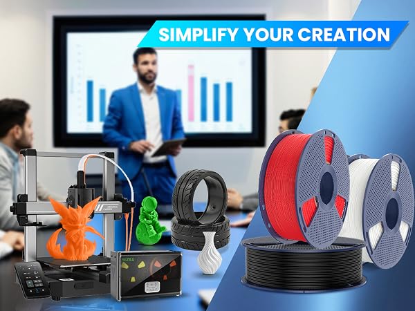 SUNLU TPU 3D Printer Filament 1.75mm Suitable for Most FDM 3D Printers