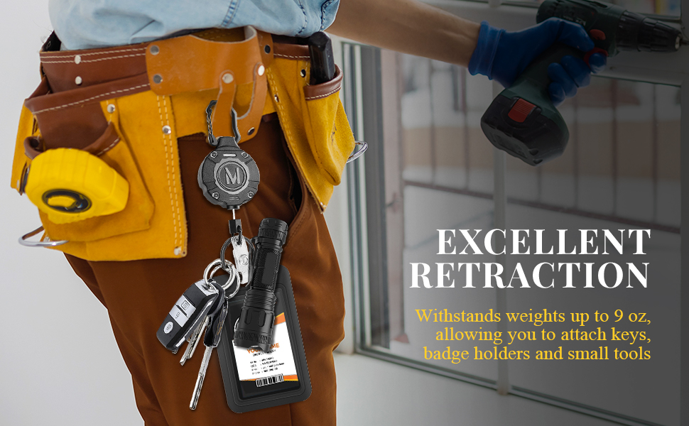 retractable badge keychains