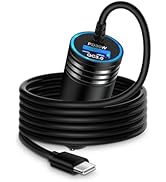 S25 Edge USB C Car Charger, 48w PD/QC Cig Lighter Adapter Fast Charging Car Plug with 3FT USB C C...