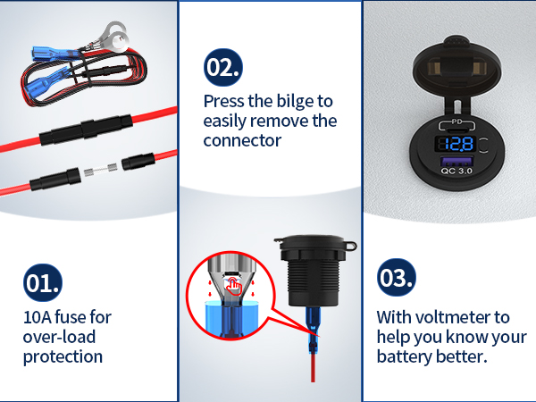 usb 12v outlet usb socket for car 12v usb c 12v usb socket usb charger socket waterproof usb outlet