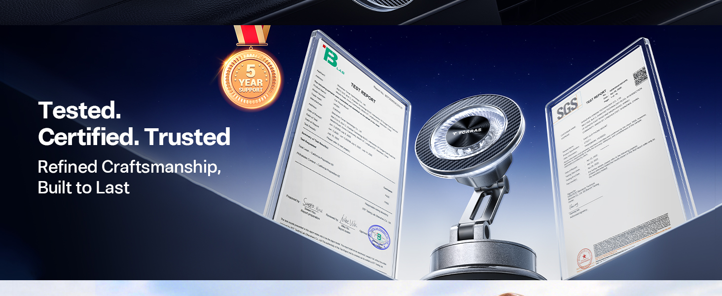 Tested.Certified.Trusted. Refined Craftsmanship. Built to Last. Cell Phone Car Mount