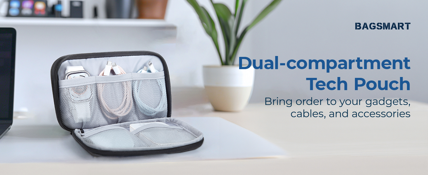 Dual-compartment Tech Pouch