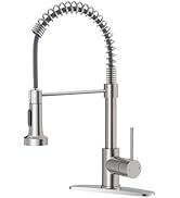 OWOFAN Kitchen Faucet with Pull Down Sprayer Industrial 1 Handle 1 Hole Or 3 Hole Faucet for Farm...