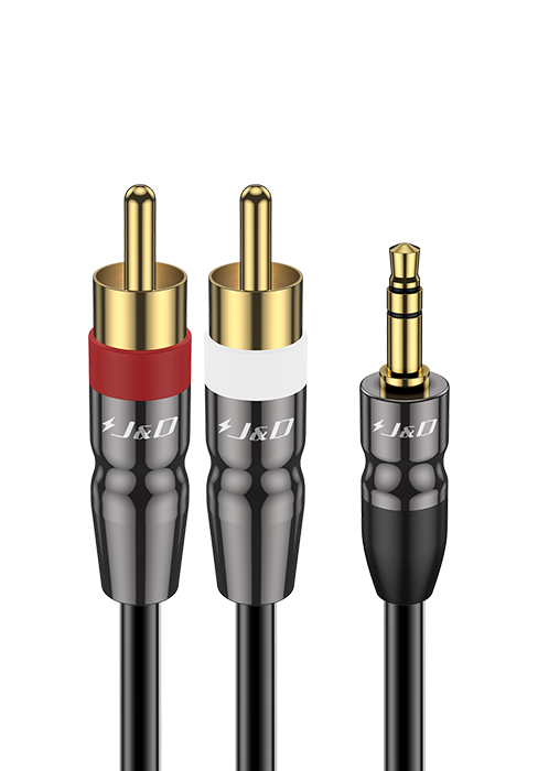3.5mm Male to 2 RCA Male Cable