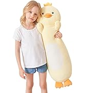 HAIJUNYA 36” Long Duck Plush Body Pillow, Kawaii Cute Yellow Ducks Stuffed Animals, Hugging Squis...
