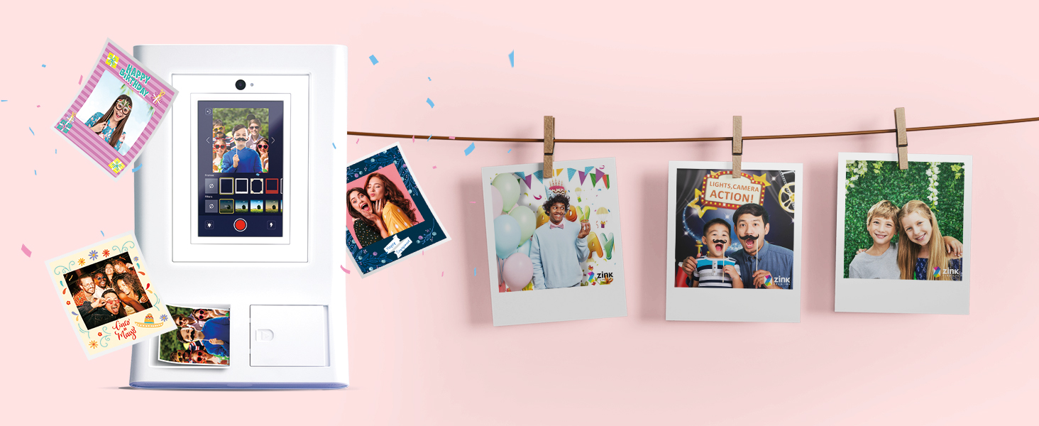 Photo Booth Machine Instant Color Photo Printer - 10.1&amp;#34; Touchscreen