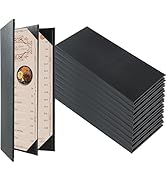 FLKQC Restaurant Menu Covers Holders 4.25" x 11" | Pack of 10 Synthetic Leather Triple Fold Panel...
