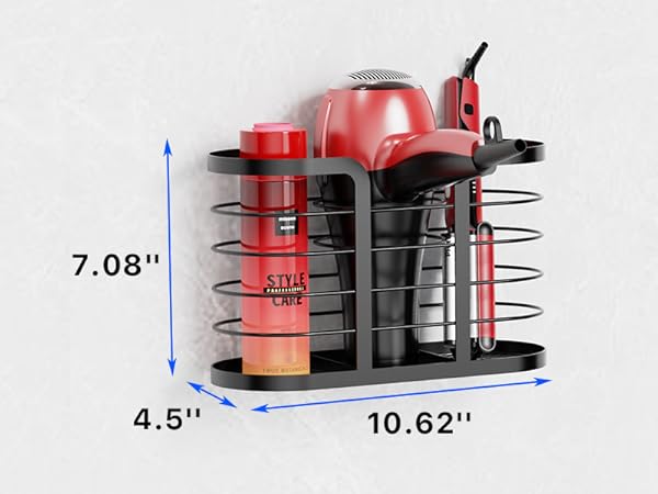 YIGII Hair Dryer Holder - Hair Tool Organizer Wall Mount/Cabinet Door Blow Dryer Holder Bathroom