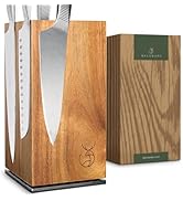 WALDWERK Magnetic Knife Holder Made of Acacia Wood - 360 degree rotatable Knife Block Without Kni...