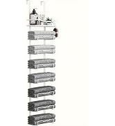 Hanging Towel Racks for Bathroom No Drill - Over The Door 8-Tier Bath Towel Storage Organizer for...