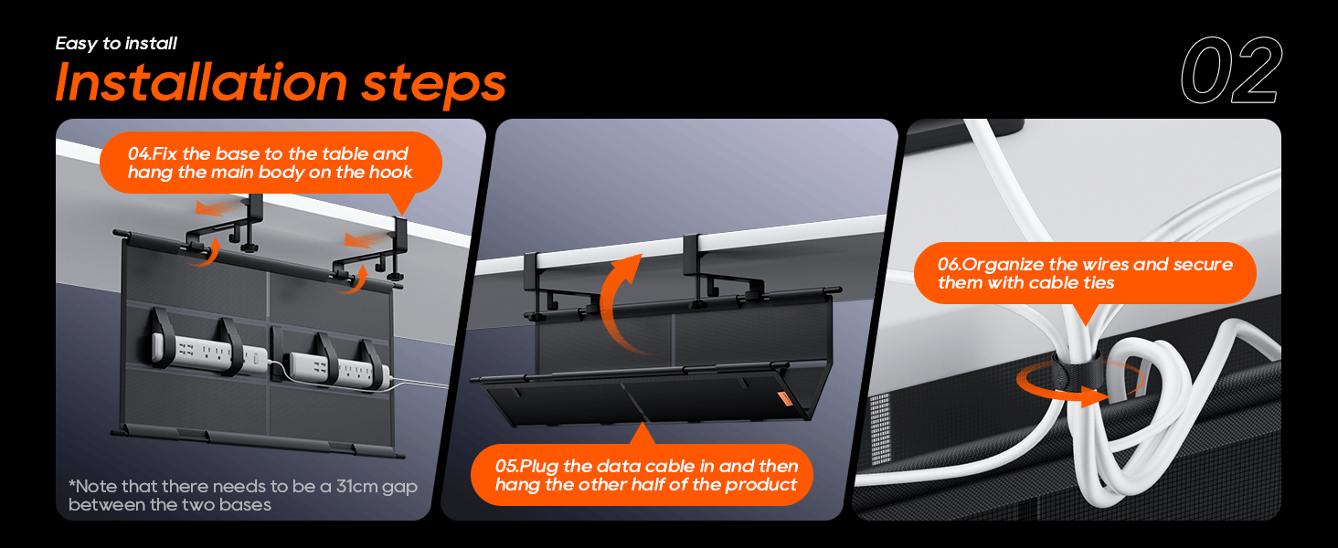 under desk cable management tray under desk storage desk cord organizer under desk organizer