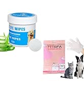 Verwohnt Pet Glove Wipes for Dogs and Cats, Extra Thick Dog Wipes Cleaning Deodorizing and Pet Ey...