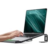 JCZT Aluminum Laptop Stand, Notebook Stand with Wrist Rest, Ergonomic Detachable Laptop Mount, Co...