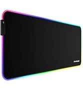 LeadsaiL RGB Gaming Mouse Pad, 15 Light Modes LED Soft Extra Extended Large Mousepad, Non-Slip Ru...