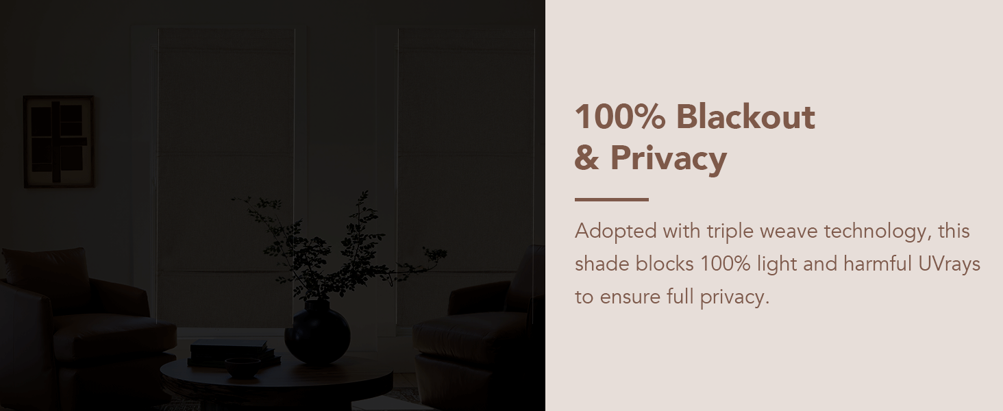 No Drill French Door Curtain Adhesive Top Cordless Roman Shade for Kitchen Living Room Privacy