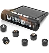 Tire Pressure Monitoring System,RV TPMS,5 Alarm Modes,Real-time Tire Pressure&amp;Temp LCD Display,IP...