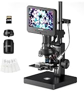 JOYALENS JL266S 5 Lens HDMI Digital Microscope 5000X, 24MP Biological Microscope with 7'' Screen ...