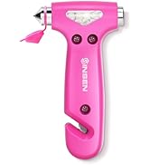 SINSEN Car Safety Hammer, Automotive Window Breaker and Seatbelt Cutter for Women, Roadside Emerg...