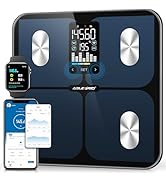 ABLEGRID Smart Bathroom Scale for Body Weight, Digital Body Fat Scale with LED Column Trend Displ...