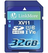 LinkMore XV11 SDHC Card 32GB Compatible with Camera, PC, UHS-I, U1, V10, Class 10, Read Speed Up ...