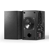 Elimavi 30W X 2 Powered Bookshelf Speakers - 3.5-RCA Input for Turntable, TV, PC, Record Player S...