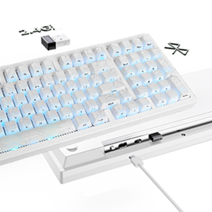ZORNHER ZH980 Wireless Mechanical Gaming Keyboard,95% White Custom