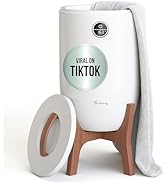 Fontaines Luxury Towel Warmer for Bathroom, Spa - Large Heated Towel Warmer Bucket, Wood Handle, ...