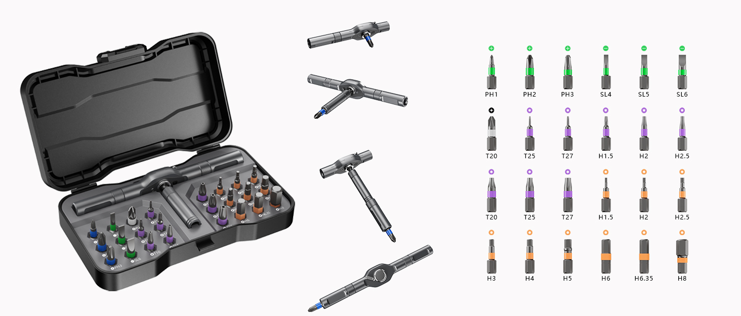 detachable handle screwdriver set