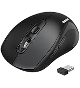 TECKNET Bluetooth Mouse (BT 5.0/3.0+2.4Ghz), 6-Level 4000 DPI Wireless Mice for Laptop, 2-in-1 Er...