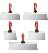 Goldblatt Drywall Knife Set, 5-Pieces Stainless Steel Taping Knives - Includes- 6'', 8'', 10'', 1...