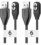[2 Pack] 6 ft Long Replacement Magnetic Charging Cable for Shokz Aeropex/OpenRun, Shokz OpenRun P...