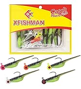 Crappie-Baits- Plastics-Jig-Heads-Kit-Shad-Fishing-Lures-for Crappie-Panfish-Bluegill-20Piece Kit...