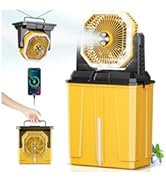 Orteen Portable Misting Fan, 24000mAh Rechargeable Outdoor Cooler, Battery Operated Personal Fan ...