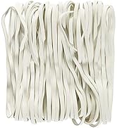 AMUU Large Rubber Bands white 50 Pieces AMUU Trash Can Band Set Elastic Bands for Office Supply T...