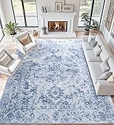 Area Rug 8x10, Washable Rug for Living Room, Large Area Rugs for Bedroom, Vintage Rug 8x10 for Di...
