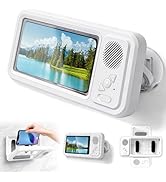 Shower Phone Holder with Bluetooth Speaker - Waterproof Wall-Mounted Shower Phone Case, Hands-Fre...