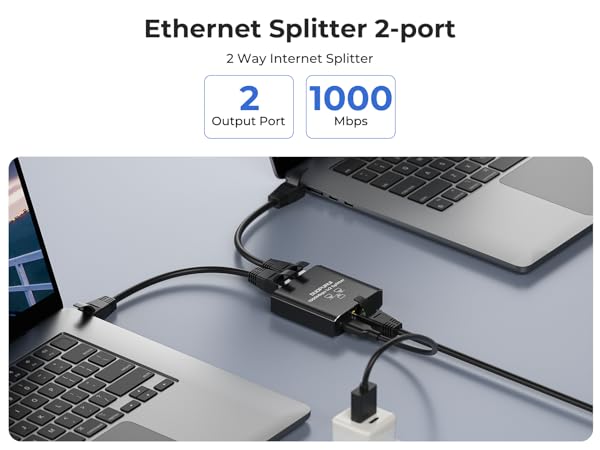 High speed ethernet splitter connect two devices to optimize network resource utilization