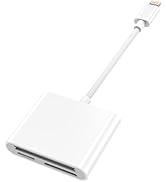 SD CF Card Reader Compatible with iPhone/iPad SD CF TF Memory Card Reader Adapter Digital Trail G...