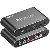 Component to HDMI Converter Upscaler, YPbPr to HDMI Converter Upscaler Support 1080P for Wii, PS2...