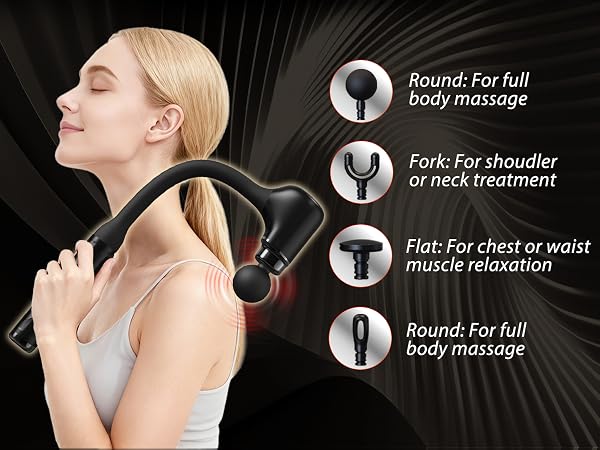 Massage Gun Deep Tissue - Handheld Massager for Neck Shoulders Waist Arm Legs