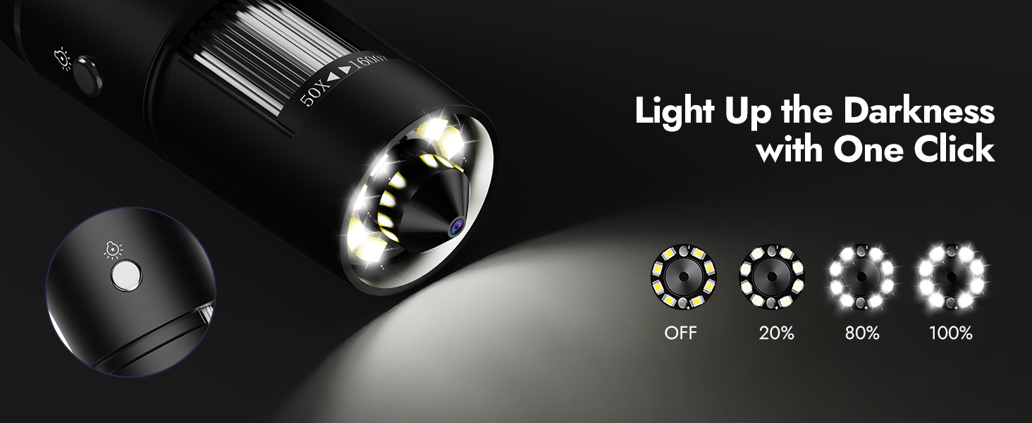 coin microscope with light