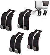 JinnEterri Car Purse Hook Purse Hook for Car Seats Headrest Car Seat Hooks,Heavy Duty Vehicle Org...