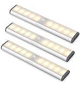 LED Under Cabinet Lighting,Closet Lights Motion Sensor Light Rechargeable Cabinet Lights Wireless...
