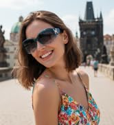 Myiaur Polarized Sunglasses for Women, Trendy Retro Shades with UV400 Protection Butterfly Decors...